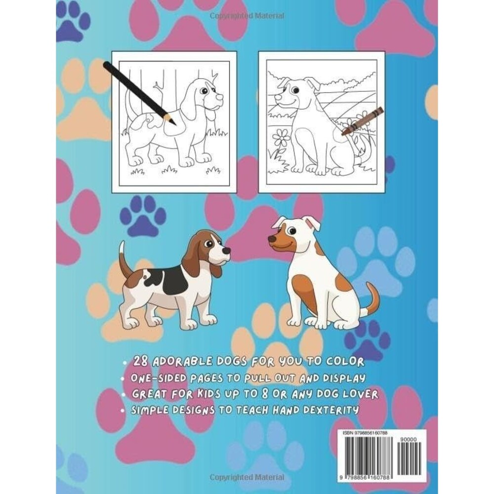 Cute Dogs Coloring Book - Author Signed Edition - Picture 2 of 2